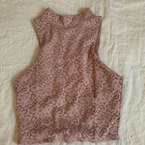 High necked crop top